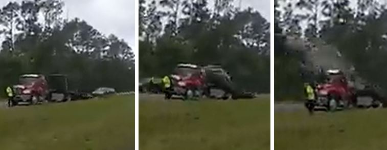 Câmera corporal de policial flagra carro ‘decolando’ em rampa de guincho nos EUA