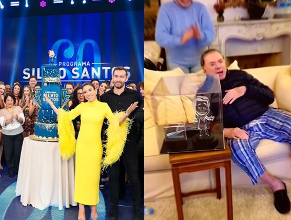 Patrícia Abravanel divulga imagens de Silvio Santos assistindo à programa em sua homenagem