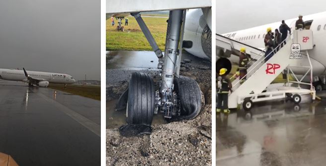 Avião sai da pista e força fechamento do aeroporto de Florianópolis