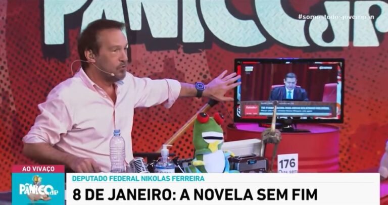 Emilio sintoniza Globo News ao vivo após Pânico passar emissora no Ibope: “não queremos problemas”