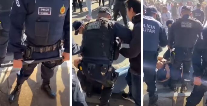 Protesto de enfermeiros contra decisão do STF termina com spray de pimenta e prisão