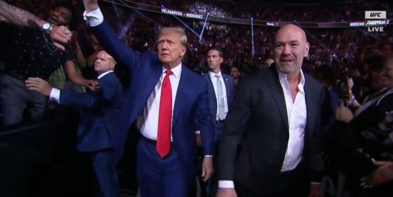 A entrada sensacional de Donald Trump no UFC 290