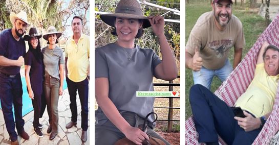 Bolsonaro e Michelle passam tarde em rancho com deputados do PL