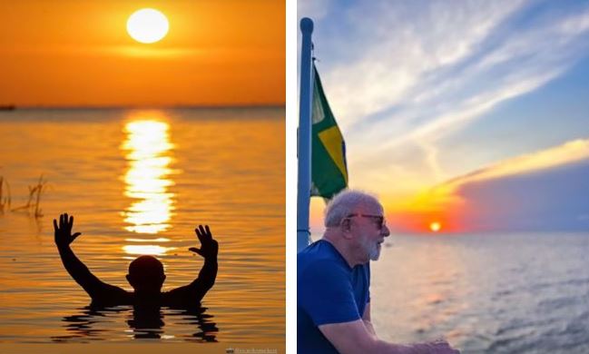 Banhistas são colocados para fora de praia no Rio Tapajós para chegada de Lula