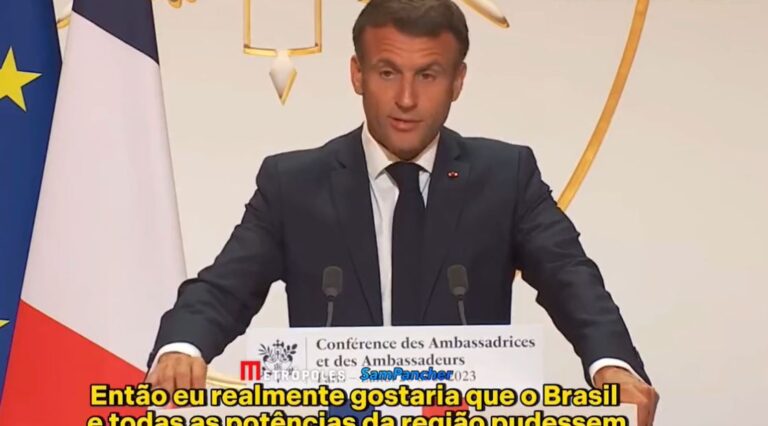 Macron pressiona Brasil para convidá-lo a integrar ‘Organização do Tratado de Cooperação da Amazônia’