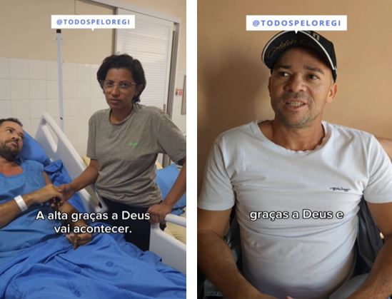 Motorista lesionado por aparelho de academia no Ceará diz que voltou a sentir as pernas
