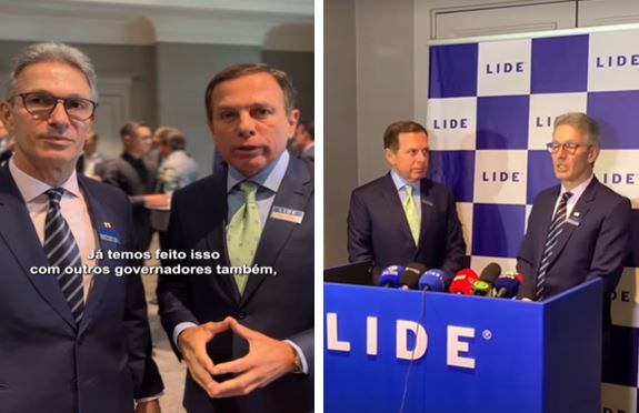 Ao lado de João Dória, Romeu Zema diz que apoio a Bolsonaro foi apenas contra o PT