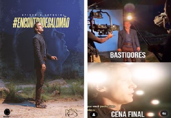 Vídeo mostra bastidores do encontro de Deus com Salomão em novela ‘Reis’, da Record