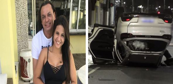 Criminosos roubam e capotam carro de esposa do cantor Frank Aguiar