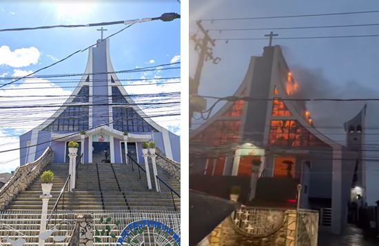Igreja em São Paulo sofre incêndio após ser atingida por raio