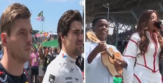 Esqueceu a letra? Ludmilla alega falha no microfone ao cantar o hino do Brasil na F-1