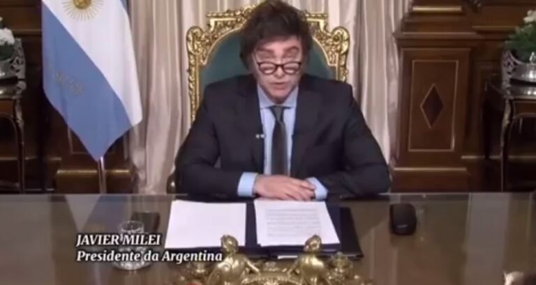 Em mensagem de fim de ano, Milei alerta argentinos: “o próximo ano será difícil para todos nós”