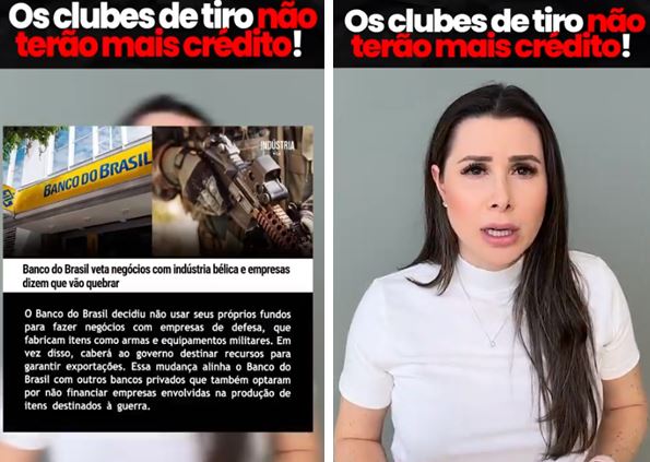 Deputada denuncia corte de crédito do Banco do Brasil a clubes de tiro