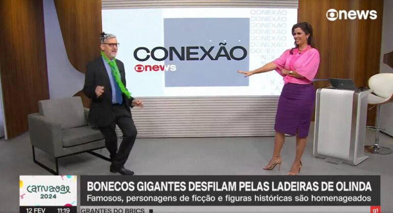 Vergonha alheia: jornalista da Globo tenta dançar frevo ao vivo