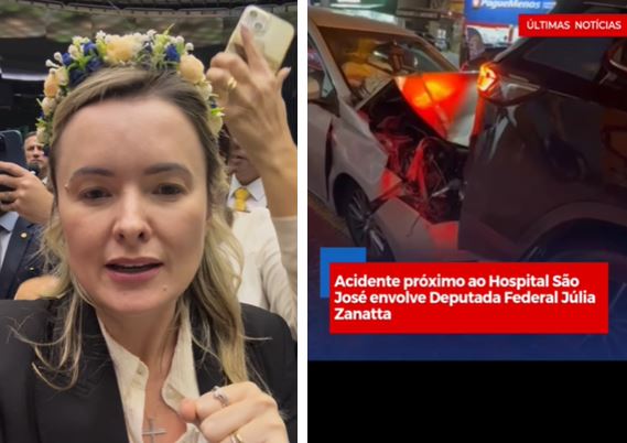 Deputada Júlia Zanatta (PL-SC) sofre acidente de carro em Santa Catarina