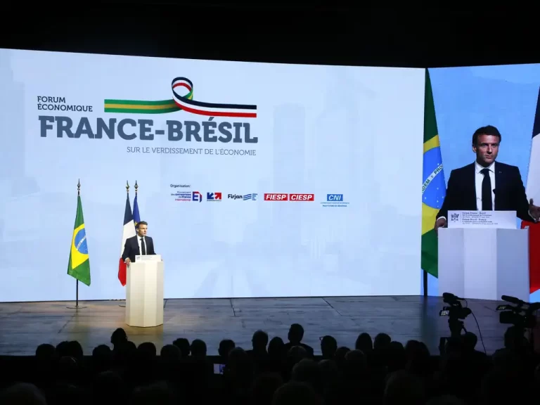 Na Fiesp, em SP, Macron diz que acordo Mercosul-União Europeia é “péssimo”