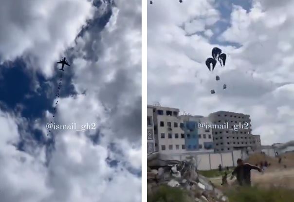 Ajuda humanitária enviada por avião a Gaza atinge moradores e mata cinco pessoas