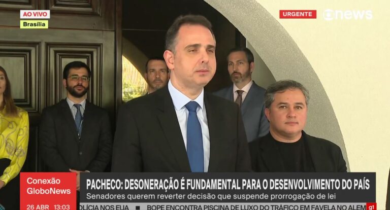 Pacheco critica governo Lula e convoca reunião de líderes após Zanin suspender desoneração da folha