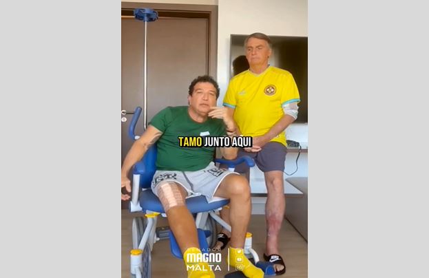 Internados, Magno Malta e Bolsonaro pedem orações ao RS