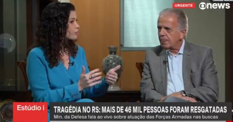 Ministro da Defesa pede “trégua” a críticos por operação do governo nos RS
