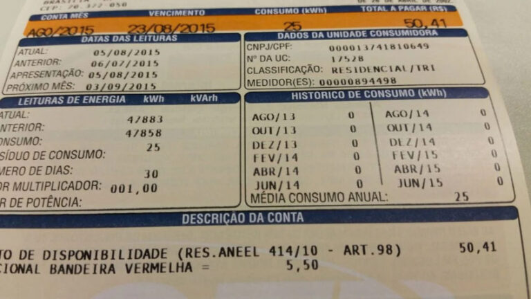 Conta de luz terá bandeira amarela em julho