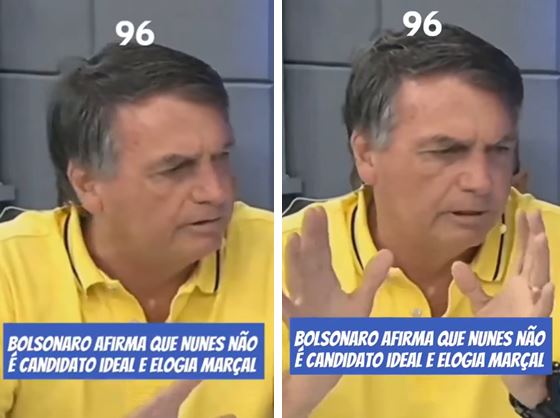 Bolsonaro diz que Nunes não é seu “candidato dos sonhos” e elogia Marçal