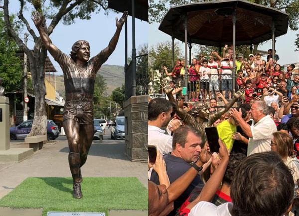 Zico ganha estátua em Quintino, bairro onde nasceu e foi criado