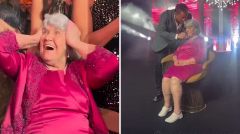 Filhos presenteiam mãe com show surpresa de Leonardo em aniversário de 80 anos
