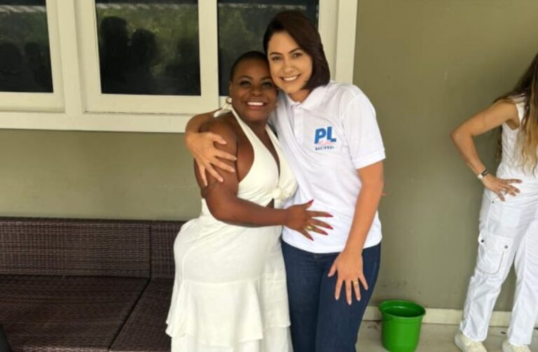 Jojo Todynho encontra Michelle Bolsonaro em evento do ‘PL’ e declara apoio a Ramagem no Rio