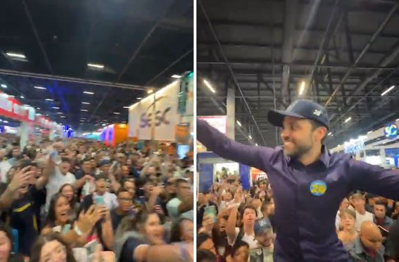 Pablo Marçal é recebido com entusiasmo na Bienal do Livro em São Paulo