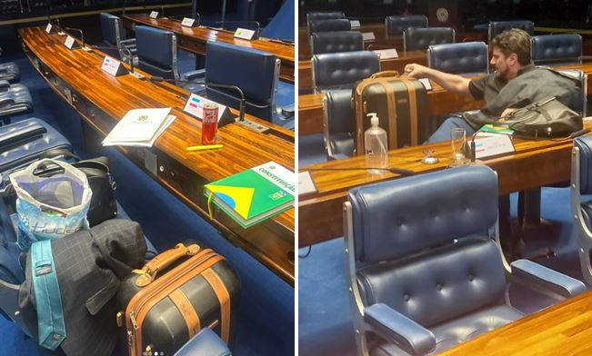 Com contas bloqueadas, Marcos do Val ‘se muda’ para Plenário do Senado