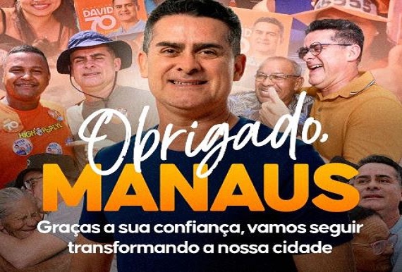 David Almeida (Avante) vence Alberto Neto (PL) é reeleito prefeito de Manaus (AM)