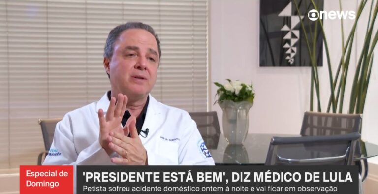 Médico explica que Lula teve pequena hemorragia cerebral