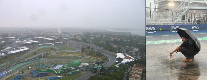 Classificação para o GP Brasil de F1 é adiada após chuva desabar em Interlagos
