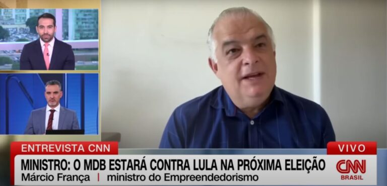 MDB estará contra Lula na próxima eleição, diz ministro Márcio França
