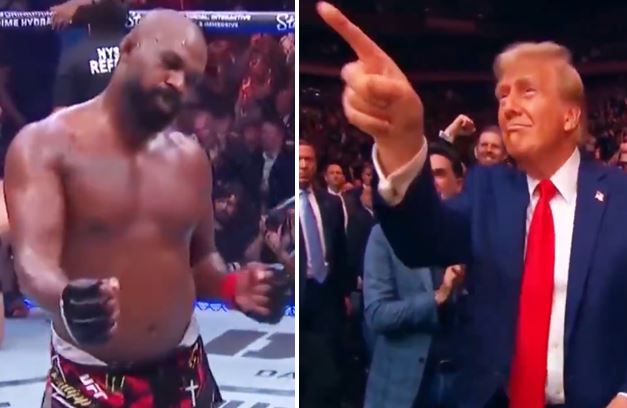 Jon Jones vence luta no UFC, faz dancinha do Trump e entrega cinturão ao presidente eleito dos EUA