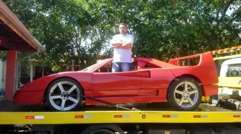 Ferrari cobra 42 mil reais de homem que construiu réplica de carro