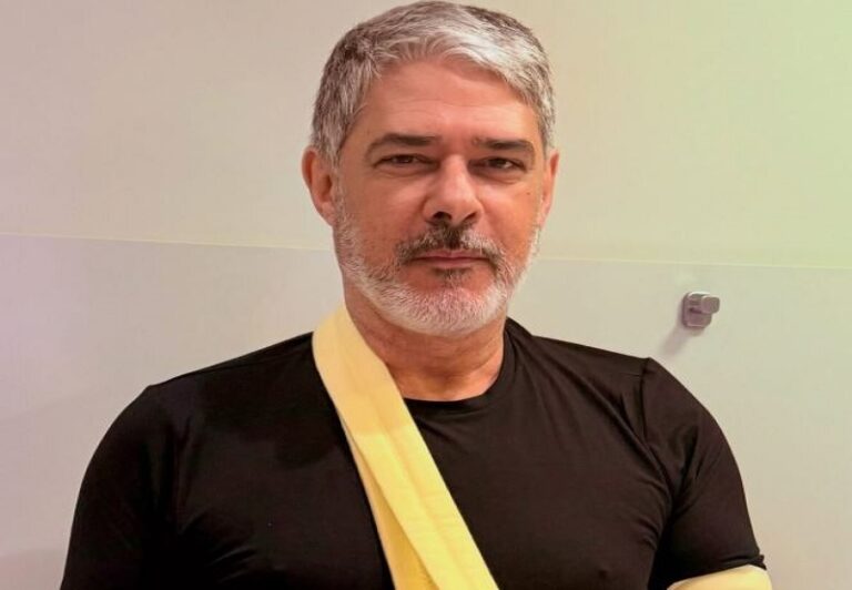 William Bonner sofre acidente e quebra o braço
