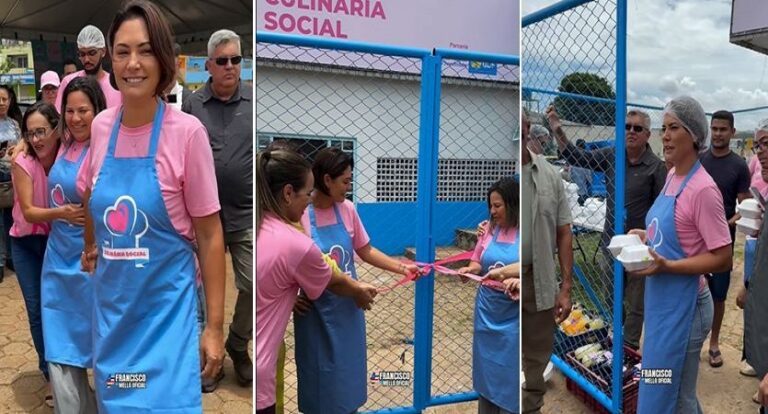Michelle Bolsonaro participa de inauguração de ‘Instituto Culinário Social’ no DF