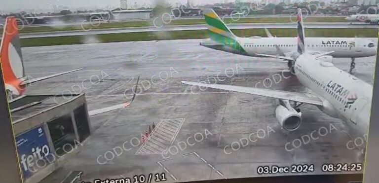 Aviões da Latam colidem em Congonhas
