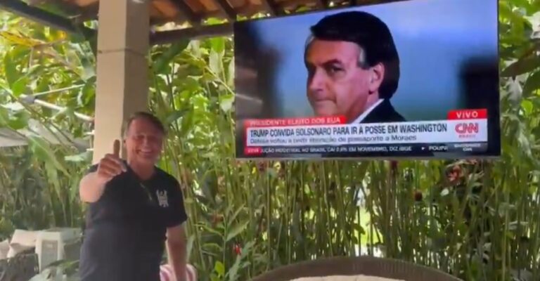 Bolsonaro confirma presença na posse de Donald Trump nos EUA