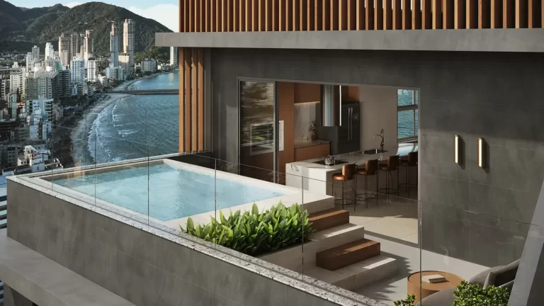 Edifício residencial de luxo em SC contará com spa elevado e vista panorâmica impressionante