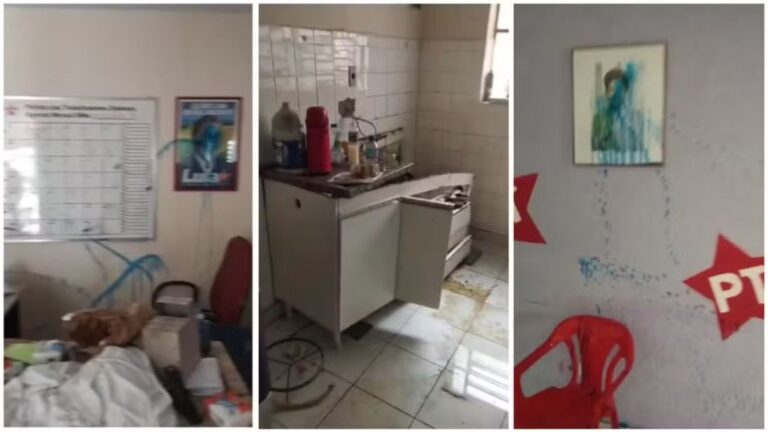 Sede do PT em Diadema (SP) é invadida, roubada e vandalizada
