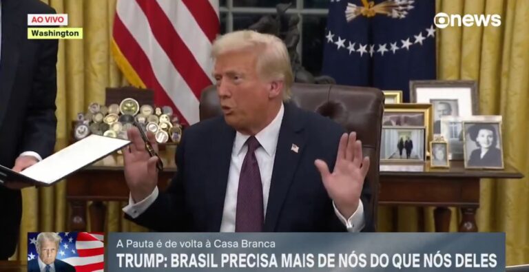 Trump envia primeiro recado duro ao Brasil