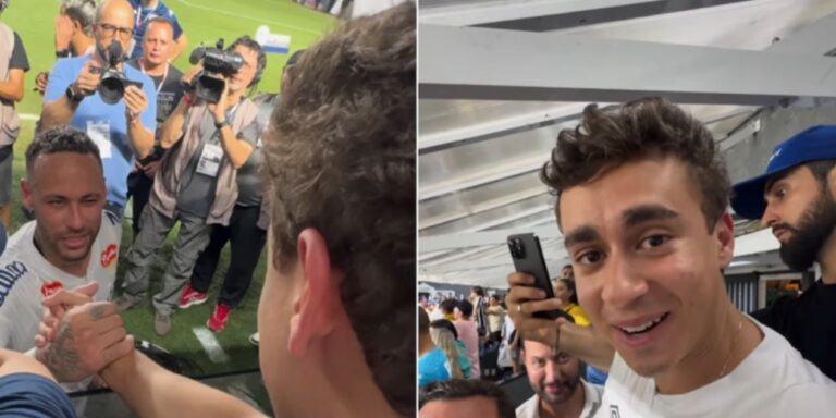 Nikolas Ferreira prestigia retorno de Neymar no Santos