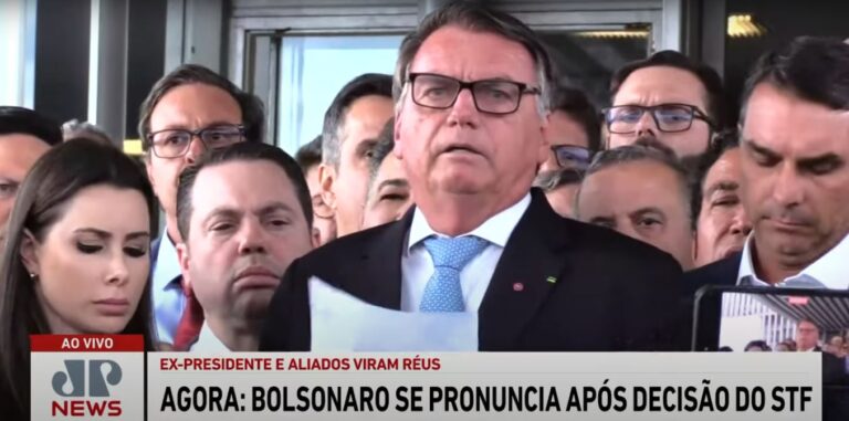 Bolsonaro se manifesta após virar réu no STF