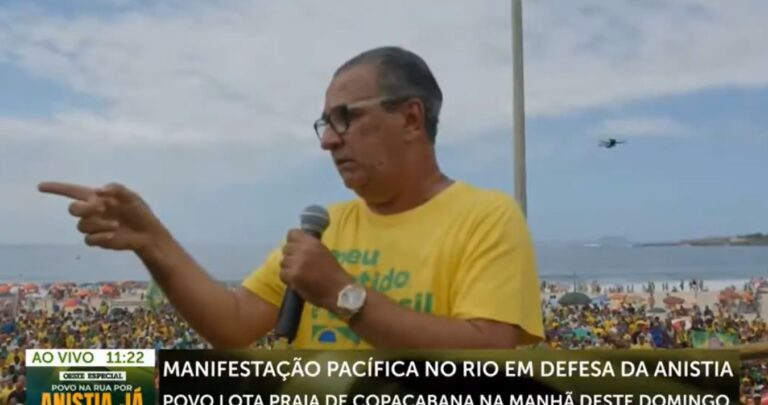 Silas Malafaia chama Moraes de “criminoso” em ato pela anistia