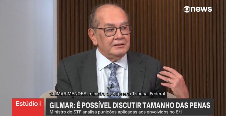 Gilmar Mendes critica PL da Anistia: “não faz sentido algum discutir”