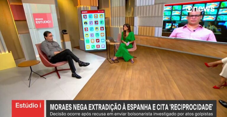 Jornalista da GloboNews critica Moraes e questiona: ‘não estamos confundindo crime com opinião’