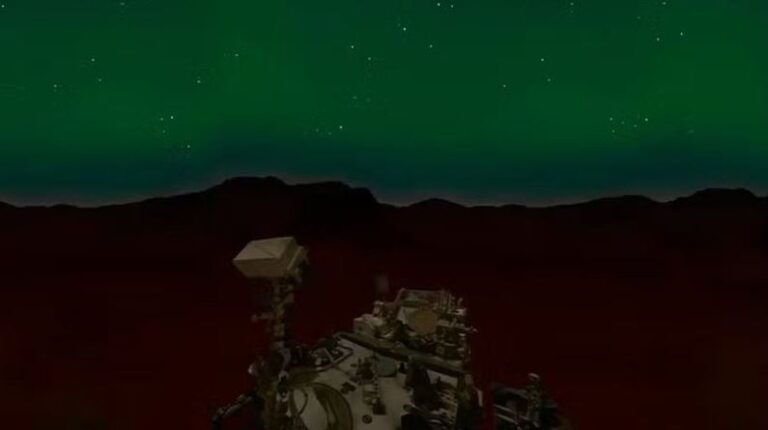 Robô da Nasa flagra aurora em Marte pela 1ª vez